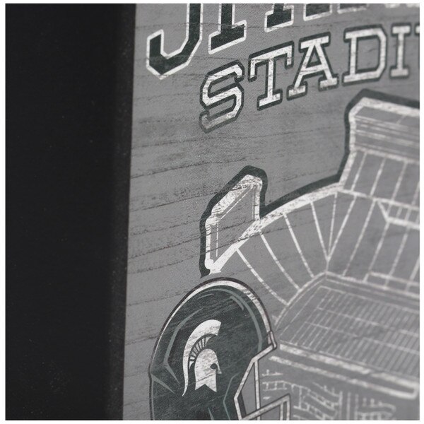 Michigan State University Spartan Football Stadium Wood Wall Decor